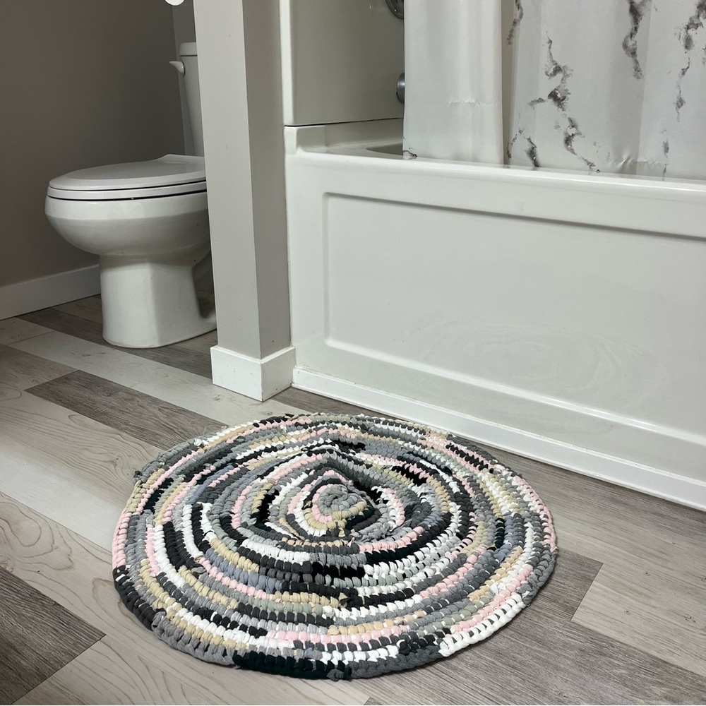 Handmade “Rag Rug”, Bath Mat